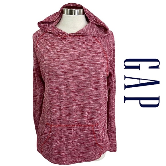 GAP Other - Gap Lightweight Heathered Red Pullover Hoodie